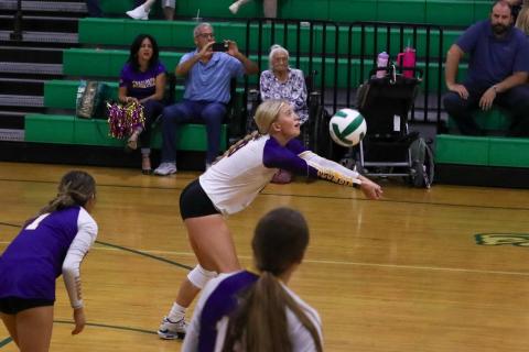 Columbia's Avery Sandlin defends a shot against Suwannee on Tuesday. (BRENT KUYKENDALL/Lake City Reporter)