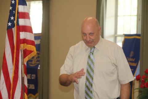 Florida Gateway College President Larry Barrett told the Lake City Kiwanis Club on Tuesday about the college’s growth, including the addition of a new bachelor’s degree program. (TONY BRITT/Lake City Reporter)