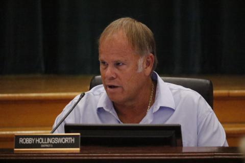 Commissioner Robby Hollingsworth said he wants the county to pay attention to RV parks and campgrounds ‘because it can get out of hand.’ The County Commission agreed to put a moratorium in place on new permits so it can revise the LDRs. (JAMIE WACHTER/Lake City Reporter)