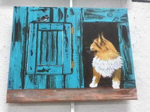 The Gateway Art Gallery is accepting entries — like this painting by Barbara Hunter — Thursday for its second Precious Pet Portrait contest. (COURTESY GATEWAY ART GALLERY)