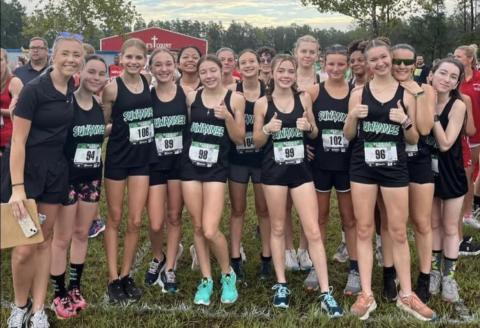 The Suwannee girls cross country team won the Clay County Invitational on Saturday. (COURTESY)