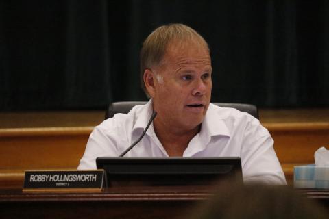 Columbia County Commissioner Robby Hollingsworth said on-call employees shouldn’t have to pay to take a work vehicle home with them. (JAMIE WACHTER/Lake City Reporter)