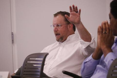 TDC Board Member Chris Candler said Wednesday the county needs to consider the regional storm shelter coming to Suwannee County and how it may also be utilized for indoor sporting events. (JAMIE WACHTER/Lake City Reporter)