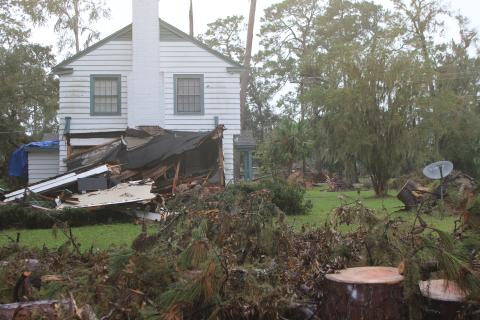 High winds and falling trees caused most of the damage during Hurricane Helene. (TONY BRITT/Lake City Reporter)