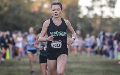 Suwannee runner Ryleigh Hermanson set a new school record at the New World Fall Spectacular on Saturday, finishing with a time of 19:48. (COURTESY)