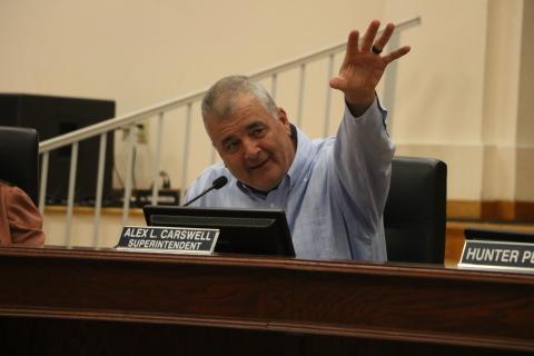 Superintendent Lex Carswell said the end of his tenure with the Columbia County School District was ‘bittersweet.’ (MORGAN MCMULLEN/Lake City Reporter)