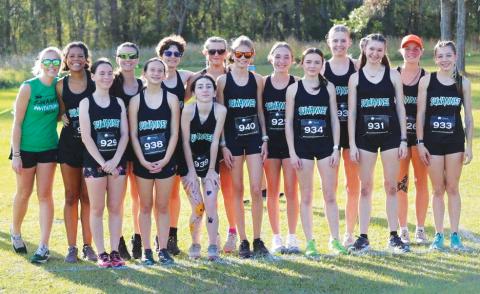The Suwannee girls cross country team won the Suwannee Invitational on Tuesday. (COURTESY)