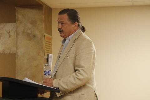Shawn Holmgren notified the Lake Shore Hospital Authority Monday of his intent to sue if its main hospital building was given to Meridian Behavioral Healthcare. (JAMIE WACHTER/Lake City Reporter)