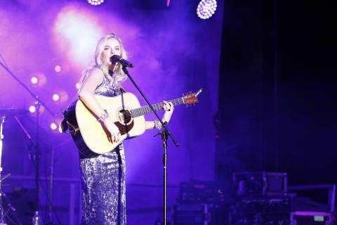 Lake City’s Karley Scott Collins performs Saturday night at the Florida Gateway Fair. Collins, a Nashville recording artist, had the headlining concert on the opening weekend of the Fair, which runs through Sunday. (TONY BRITT/Lake City Reporter)