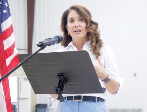 Sen. Jennifer Bradley, speaking to the Rotary Club of Lake City last week, has been named the chairwoman of the Regulated Industries Committee for the next two Legislative sessions. (JAMIE WACHTER/Lake City Reporter)