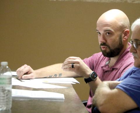 Lake Shore Hospital Authority Trustee Brandon Beil expressed his displeasure at Wednesday’s meeting with the City of Lake City’s recent claims that the main hospital building doesn’t conform to the city’s land development regulations. (MORGAN MCMULLEN/Lake City Reporter)