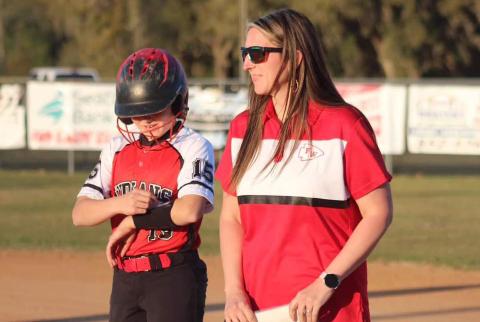 Jessica Robinson (right) was hired as Fort White’s new softball coach last week. (COURTESY)