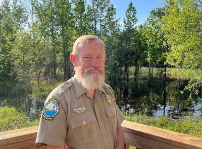 Kevin Patton, park manager of Paynes Prairie Preserve State Park and former Stephen Foster Folk Culture Center State Park manager, earned a state award for his work. (COURTESY)