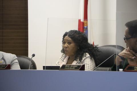 Lake City Councilwoman Tammy Harris said without reducing the fines or removing the liens on a pair of properties, they would never be developed and the city would never collect taxes on those parcels in her district. (MORGAN MCMULLEN/Lake City Reporter)