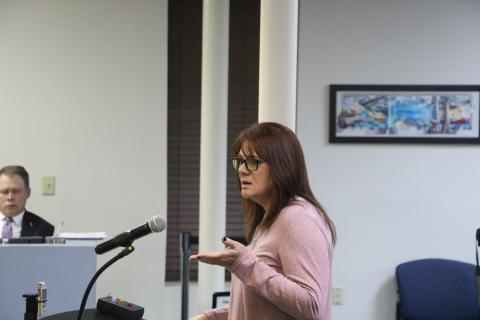 Lake City HR Director BillieJo Bible said a four-day work week would benefit the employees and lead to increased productivity during a presentation to the Lake City Council on Monday. (MORGAN MCMULLEN/Lake City Reporter)