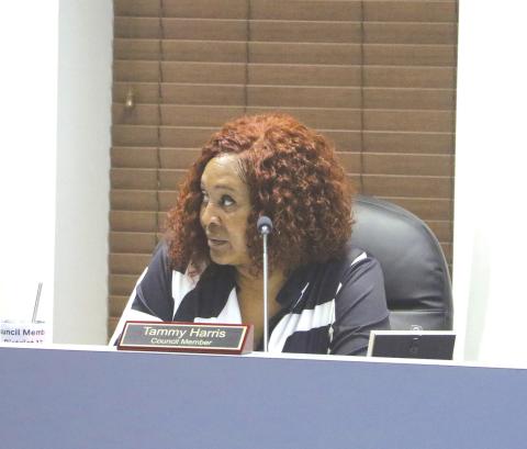Lake City Councilwoman Tammy Harris, the lone council member to turn in an evaluation of City Manager Don Rosenthal, said she didn’t understand why anybody would fill out an evaluation and keep it for themselves. (MORGAN MCMULLEN/Lake City Reporter)