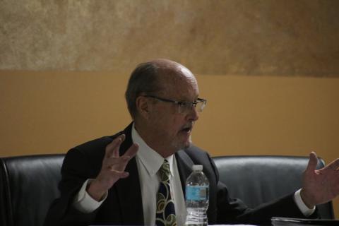 Terrell Arline, a real estate and land use attorney, told the Lake Shore Hospital Authority board that he believes the LSHA is correct that its properties still hold a legal nonconforming use. (MORGAN MCMULLEN/Lake City Reporter)