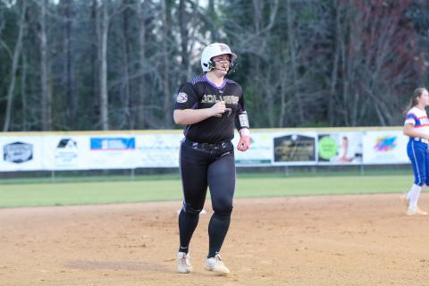 Columbia's Josie Raulerson trots to third after hitting  a home run against Bolles on Thursday. (BRENT KUYKEDALL/Lake City Reporter)