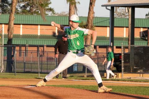Suwannee pitcher Kyler Watson pitches against Columbia last season. (FILE)