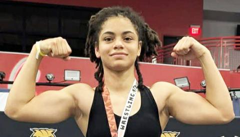 Columbia wrestler Bella Guerrier-Lajoir was voted the LCR Athlete of the Week for Jan. 27-Feb. 1. (COURTESY)