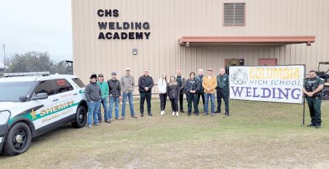 Students at the Columbia High School Welding Academy modified a Columbia County Sheriff’s Office vehicle to allow it to serve for training on Pursuit Intervention Technique (PIT) maneuvers. (COURTESY COLUMBIA COUNTY SHERIFF'S OFFICE)