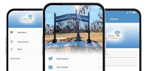 The City of Lake City has launched an app where interested individuals can receive notifications on important messages, as well as pay utility bills or apply for job openings. (COURTESY)
