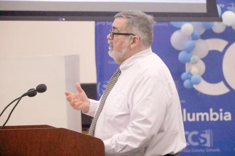 Columbia County Manager David Kraus said the partnership with the City of Lake City on operating the sewer plant at the North Florida Mega Industrial Park will ‘take some of that burden off’ as the two will split revenues or losses for the next two years. (JAMIE WACHTER/Lake City Reporter)