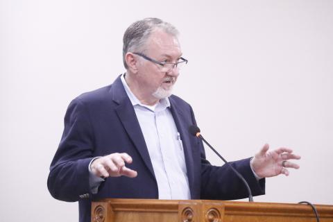 Jimmy Norris, speaking at Suwannee County’s delegation hearing Feb. 10, said buy-in on a team concept has been the most rewarding part of his time as Suwannee County’s economic development director. (FILE)