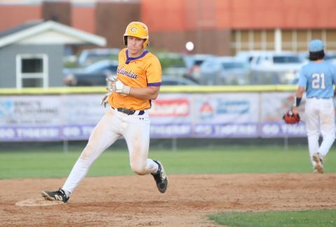 Columbia's Ayden Phillips round second base after a base hit during Tuesday's win over St. Johns Country Day. (BRENT KUYKENDALL/Lake City Reporter)