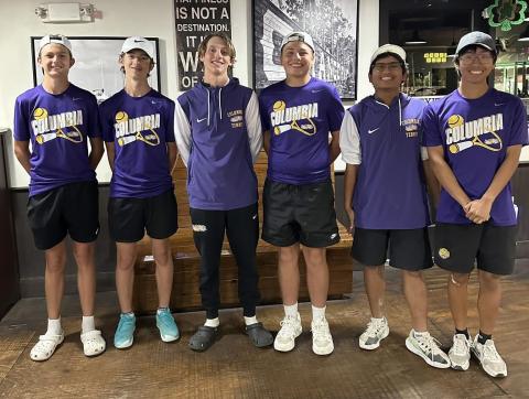 Columbia’s boys tennis team. (COURTESY)