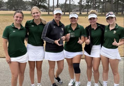 The Florida Gateway College women's golf team won the Jefferson State Women’s Spring Invitational earlier this month. (COURTESY OF FGC)