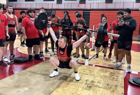 Fort White’s Wyatt Holton swept the traditional and Olympic events at Tuesday’s tri-meet against Buchholz and Oak Hall. (COURTESY)