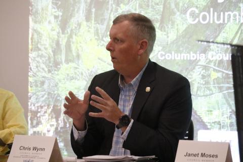 Chris Wynn, a Tourist Development Council board member and the regional director of the Florida Fish and Wildlife Conservation Commission, said the Gateway Outdoor Center could be a ‘destination’ for visitors. (JAMIE WACHTER/Lake City Reporter)