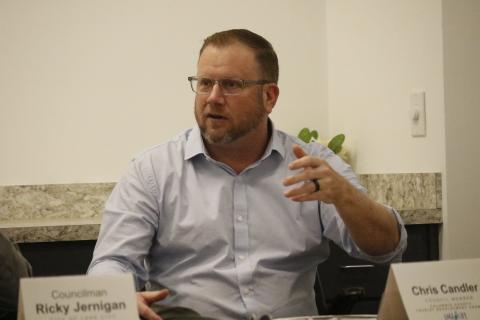 Tourist Development Council board member Chris Candler said the original plans for the Lake DeSoto and Wilson Park area included a dock or pier in addition to the amphitheater. (JAMIE WACHTER/Lake City Reporter)