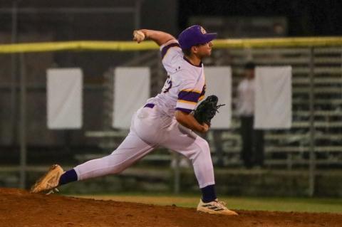 Columbia pitcher Kyler Keen pitches against Buchholz on March 14. (BRENT KUYKENDALL/Lake City Reporter)