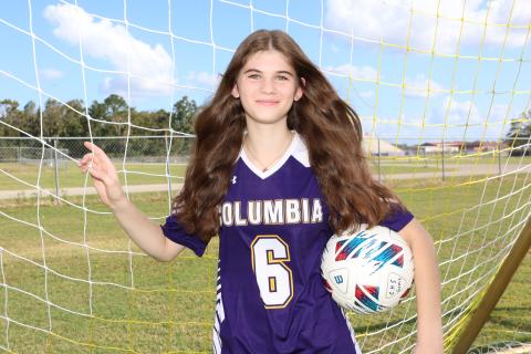 Columbia midfielder Niki Sossie is the LCR’s Girls Soccer Player of the Year. (MANDI SLOAN/Special to the Reporter)