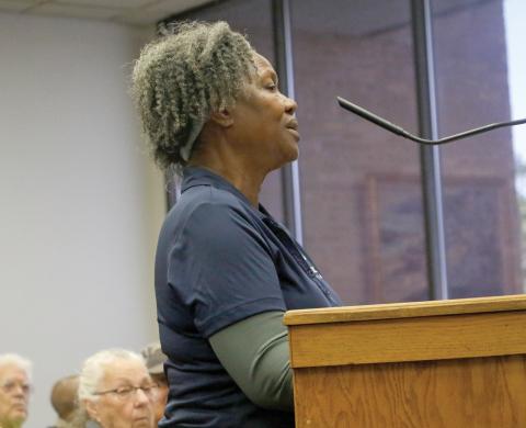 Lynda Williams, a former Live Oak councilor, urged the council to move forward with the grant application to address housing in the city. (JAMIE WACHTER/Lake City Reporter)