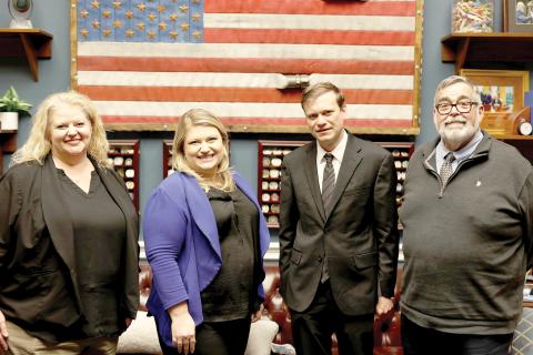 Congresswoman Kat Cammack (second from left) met with Columbia County Economic Development Director Jennifer Daniels (from left), Legislative & Intergovernmental Affairs Coordinator Staz Guntek and County Manager David Kraus this week in Washington D.C. to discuss economic development projects. (COURTESY)