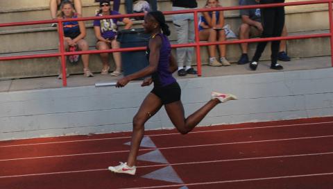 Columbia's J'Liyn Smith won the 400m at the District 3-3A meet on Tuesday. (COURTESY)