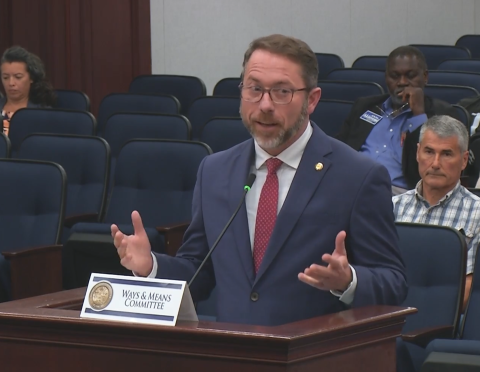 Rep. Jason Shoaf (R-Port St. Joe) pointed toward White Springs’ operation of ‘a criminal gambling enterprise’ in his closing remarks on a bill aimed at dissolving the town’s charter. (COURTESY)