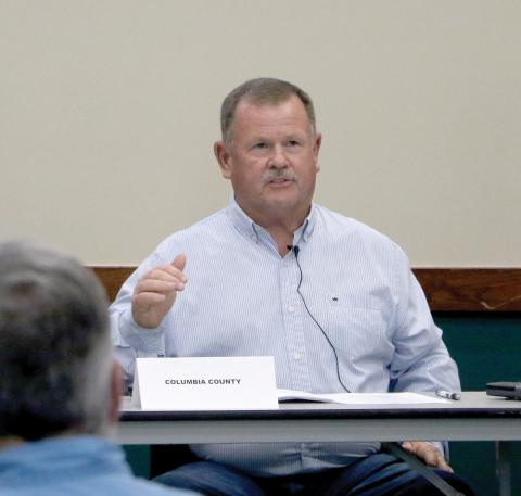 Columbia County Commission Chairman Tim Murphy said the joint stakeholder meeting was important to get everybody on the same page as far as plans on utility and infrastructure projects. (MORGAN MCMULLEN/Lake City Reporter)