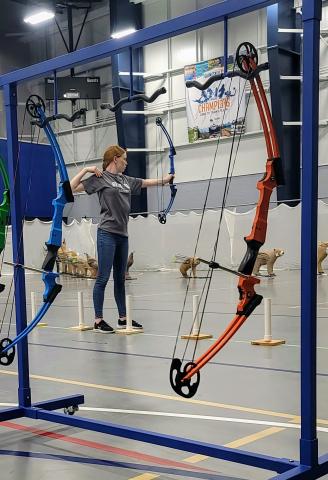 Kaylee Wilcox, a Belmont Academy student, will compete this week at the Eastern National Archery in the Schools Program Tournament in Kentucky. (COURTESY)