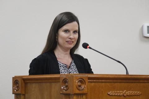 Charissa Setzer, Suwannee County’s marketing coordinator for the Tourist Development Council, said House Bill 7033, which would eliminate TDCs across the state, would be a ‘job killer.’ (JAMIE WACHTER/Lake City Reporter)