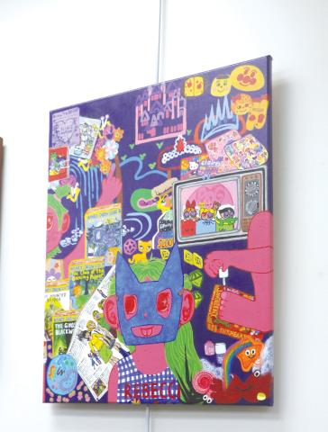 A painting is displayed at the West Branch Library during the 18th annual Wally Reichert Memorial Art Show. (MORGAN MCMULLEN/Lake City Reporter)