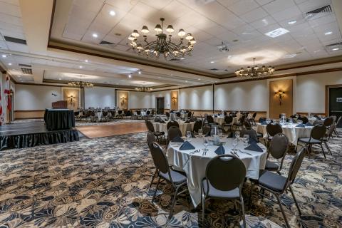 The Best Western Gateway Grand’s Springhills Ballroom is on display at the Gainesville hotel. (COURTESY)