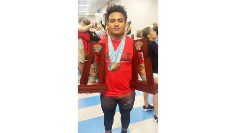 Fort White state champion Lecosta Byrd is the LCR’s Boys Weightlifter of the Year. (COURTESY)