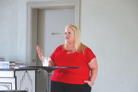Columbia County Economic Development Director Jennifer Daniels hosted a Q&A session Tuesday regarding the future of economic growth in the county. (MORGAN MCMULLEN/Lake City Reporter)