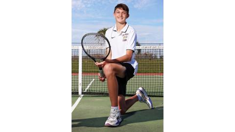 Columbia’s Colten Mitchell is the LCR’s Boys Tennis Player. (MANDI SLOAN/Lake City Reporter)
