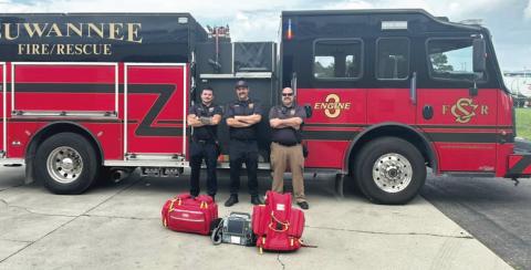 Suwannee County Fire Rescue recently added its third Advanced Life Support engine to provide additional care to patients on medical calls. The ALS engines are equipped with the same equipment that is on ambulances. (COURTESY SUWANNEE COUNTY FIRE RESCUE)