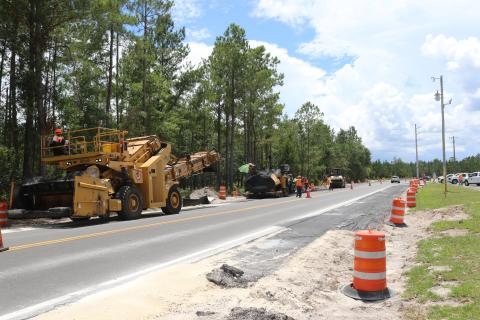 Work along Bascom Norris Drive continues to come along, with Assistant County Manager Kevin Kirby estimating work should be completed by early August. (TONY BRITT/Lake City Reporter)